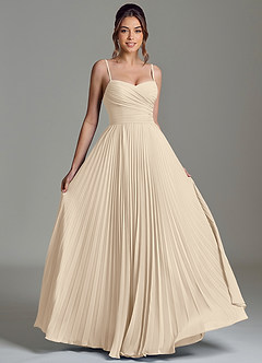 Azazie Catie Abiti da Damigella Abito A-Line in Chiffon Scollo a Cuore Champagne image3