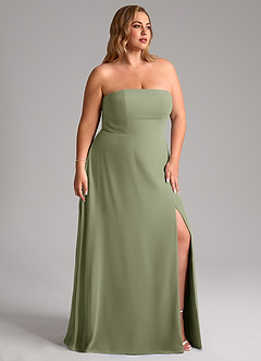 Azazie Wren Bridesmaid Dresses Pistachio A-Line Side Slit Chiffon Convertible Dress image12