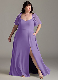 Azazie Chloe Bridesmaid Dresses Tahiti A-Line Sweetheart Neckline Chiffon Dress image9