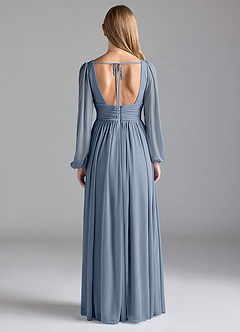 Azazie Norah Robes de demoiselle d'honneur Robe Trapèze en Maille Violet Crépusculaire image6