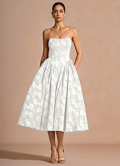 Rowena Blanco Vestido midi image4