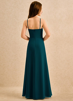 Azazie lolly Girls Formal Flower Girl Dresses Pine A-Line Pleated Chiffon Dress image2