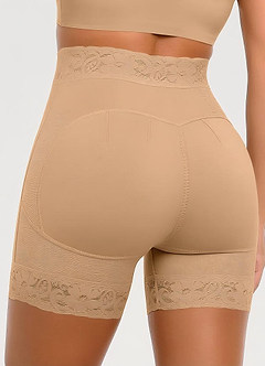 front Lace High Waist Tummy Control Butt Lifting Shapewear Shorts