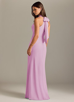 Azazie Doretta Bridesmaid Dresses Candy Pink Mermaid Pleated Chiffon Dress image7
