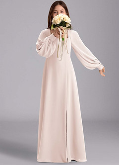 Azazie Bondi Junior Klänning av A-Line i Chiffong Blouson image1