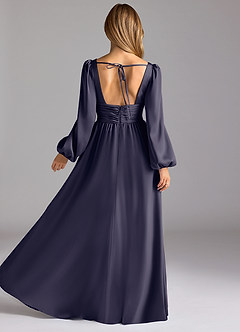 Azazie Norah Brautjungfernkleider A-Linie Stretch-Satin Kleid Sturm image2