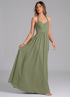 Azazie Darlyn Bridesmaid Dresses Pistachio A-Line Sweetheart Neckline Chiffon Dress image6