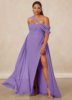 Christian Siriano Bridal for Azazie 1014 Bridesmaid Dresses Tahiti A-Line Off the Shoulder Chiffon Dress image9