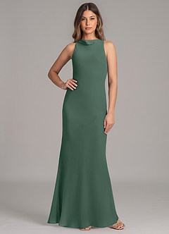 Azazie Allettie Bridesmaid Dresses Sea Moss Mermaid Chiffon Dress image1