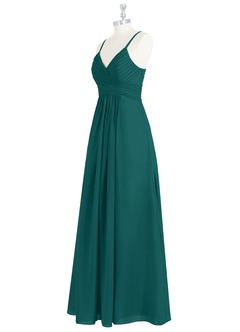 Azazie Haleigh Bridesmaid Dresses A-Line Pleated Chiffon Floor-Length Dress image11