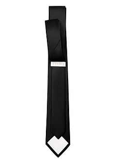 front Matte Satin Skinny Tie