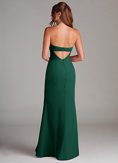 Azazie Leonis Bridesmaid Dresses Emerald Sheath Strapless Chiffon Convertible Dress image5