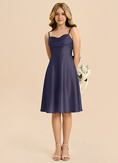 Azazie Bear Junior Stormy A-Line Sweetheart Neckline Stretch Satin Dress image5