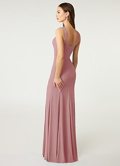 Azazie Alara Kleider zum Anprobieren zu Hause Etui Seitliche Cut-Outs Stretch-Chiffon Kleid Wüstenrose image5