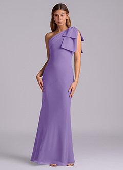 Azazie Yuanna Bridesmaid Dresses Tahiti Mermaid One Shoulder Chiffon Dress image4