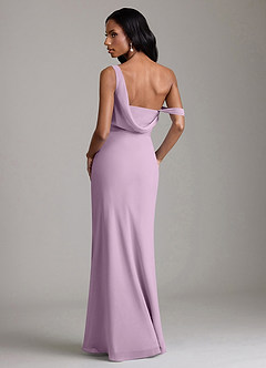 Azazie Madelyn Bridesmaid Dresses Wisteria Mermaid One Shoulder Chiffon Convertible Dress image2