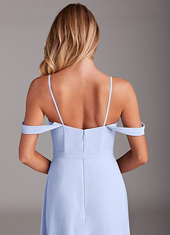 Azazie Aaron Bridesmaid Dresses Ice A-Line Off the Shoulder Chiffon Convertible Dress image9