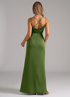 Azazie Callan Bridesmaid Dresses Juniper A-Line Pleated Stretch Satin Convertible Dress image2
