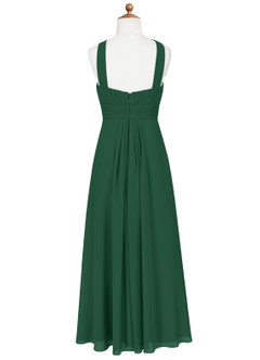 Azazie Anthea Junior Blue Jay Pleated Chiffon Dress image7