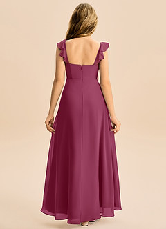 Azazie Mavie Junior Mulberry A-Line Ruched Chiffon Dress image2