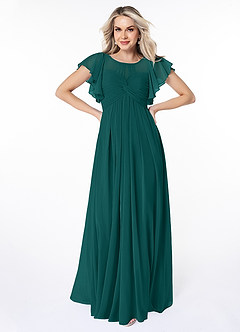 Azazie Lily Final Sale Empire Pleated Chiffon Floor-Length Dress image1