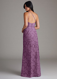 Azazie Mika Jurken voor bruidsmeisjes Jurk van Bloemen Burn-out met Kolom One-Shoulder Blauweregen image4