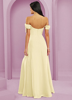 Barbie ♥ Azazie Bridesmaid Dresses Lemon Sorbet A-Line Off the Shoulder Chiffon Convertible Dress image2