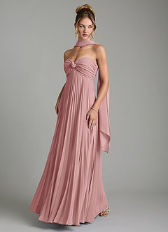 Azazie Tempest Bridesmaid Dresses Dusty Rose Empire Corset Chiffon Convertible Dress image6