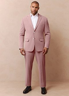 front James Dusty Rose Structured Stretch Suit