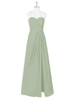 Azazie Arabella Allure Robes de demoiselle d'honneur Robe Trapèze Convertible en Mousseline de soie Encolure en Forme de Cœur Vert Sauge image8
