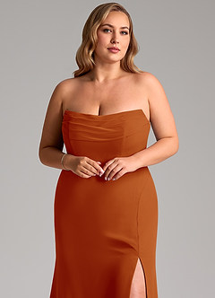 Azazie Saige Bridesmaid Dresses Paprika A-Line Off the Shoulder Chiffon Convertible Dress image11