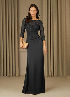 Azazie Stefani vestidos de madre de la novia Vestido de Negro de Encaje de Sirena image3