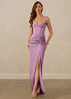 Christian Siriano Bridal for Azazie 1017 Bridesmaid Dresses Wisteria Sheath Sweetheart Neckline Stretch Satin Dress image1