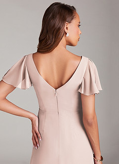 Azazie Soren Bridesmaid Dresses Rose Petal A-Line Ruched Chiffon Dress image7