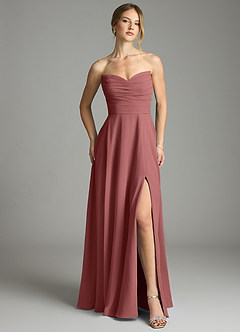 Azazie Ayla Abiti da Damigella Abito A-Line in Chiffon Scollo a Cuore Ametista image5