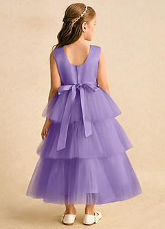 Azazie Marshmallow Flower Girl Dresses Tahiti Ball-Gown Bow Tulle Dress image2