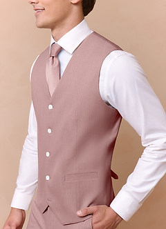 front James Rosa Polvorienta Chaleco de traje