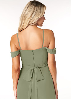 Azazie Joretta Bridesmaid Dresses Pistachio A-Line Sweetheart Neckline Chiffon Convertible Dress image3
