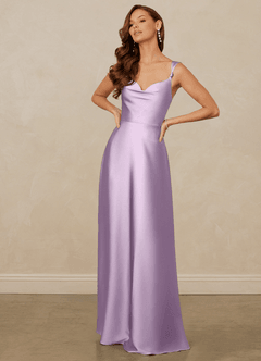 Christian Siriano Bridal for Azazie 1001 Robes de demoiselle d'honneur Robe Trapèze en Satin extensible Encolure en Forme de Cœur Frostiges Flieder image3
