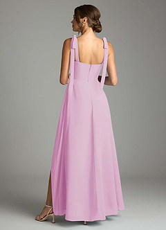 Azazie Debra Bridesmaid Dresses Candy Pink A-Line with Pockets Chiffon Convertible Dress image10