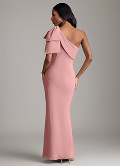 Azazie Yuanna Bridesmaid Dresses Dusty Rose Mermaid One Shoulder Chiffon Dress image6