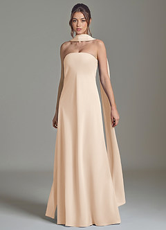 Azazie Ilana Bridesmaid Dresses White Alabaster A-Line Strapless Chiffon Dress image3