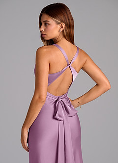 Azazie Hati Brudtärnklänningar Klä av Sjöjungfru i Stretch Satin Blåregn image2