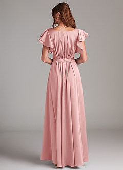 Azazie Daphne Abiti da damigella modesti Abito A-Line Increspato Raso Elasticizzato Floor-Length image11