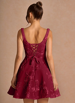 Brynn Burgundy Mini Dress image2