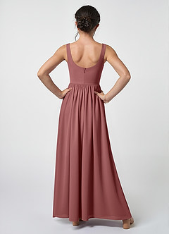 Azazie Keyla Junior Amethyst A-Line Pleated Chiffon Dress image2
