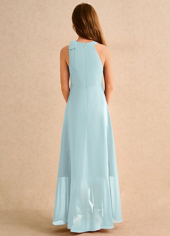 Azazie Boop Girls Formal vestidos de niña de las flores Vestido de Neblina de Gasa de Corte en A con Lazo image2