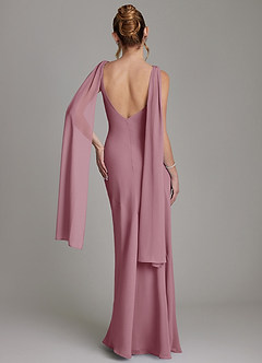 Azazie Essence Bridesmaid Dresses Vintage Mauve Sheath Chiffon Dress image8