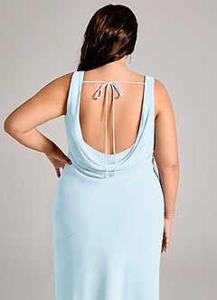 Azazie Rylina Bridesmaid Dresses Sky Blue Mermaid Pleated Chiffon Dress image6