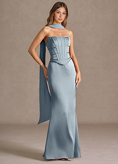 Vestido Azul Pálido Largo Berthe image4